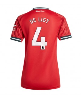 Günstige Manchester United Matthijs de Ligt #4 Heimtrikot Damen 2025-26 Kurzarm